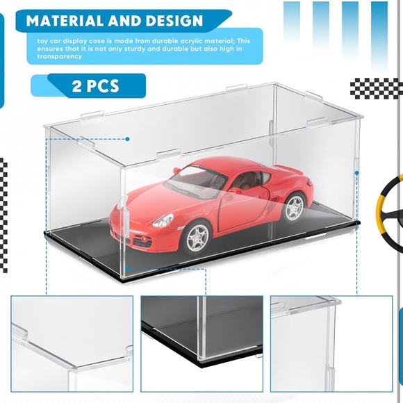1 Pcs Clear Acrylic Display Case for 1:24 Model Car Requires Installation - Picture 3 of 8